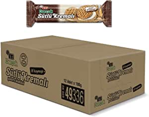 Eti Burçak Sütlü Kremalı Yulaflı Bisküvi 100 g x 12 Adet