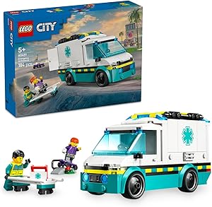 LEGO City Acil Yardım Ambulansı 60451 – Model Araç Seven 5 Yaş Üzeri Çocuklar için Yaratıcı Oyuncak Yapım Seti, Doğum Günü Hediyesi (184 Parça)