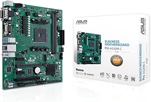 ASUS Pro A520M-C/csm AMD A520 Am4 DDR4 4400 Hdmı Dvı Vga M2 Usb3.2 com Pcı mATX