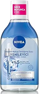 NIVEA Yenileyici Micellar Makyaj Temizleme Suyu 400ml, Serum İçerikli, Pantenol, Yorgun Görünen Ciltler