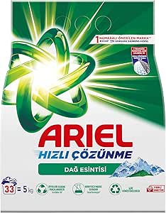 Ariel Dağ Esintisi 5 Kg Hızlı Çözünme Toz Çamaşır Deterjanı