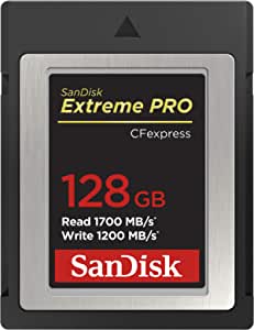 SanDisk Extreme Pro CFexpress hafıza kartı Tip B 128 GB (1.700 MB/s okuma, 1.200 MB/s yazma, RescuePRO Deluxe, sorunsuz RAW videolar, 4K, XQD uyumluluğu)