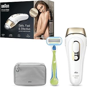 Braun IPL Silk·expert Pro 5, Evde Tüy Alma, Çanta, Venus Tıraş Makinesi, 3 Başlık ile, PL5242