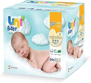 Uni Baby Yenidoğan Islak Pamuk Mendil 24’lü Fırsat Paketi / 960 Yaprak