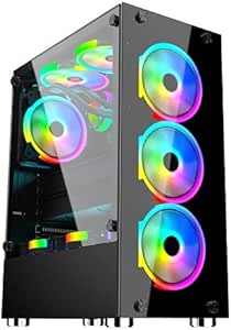 GAMEFORCE GF-8307 GLASS 6x120mm Rainbow Fanlı Oyuncu Kasası