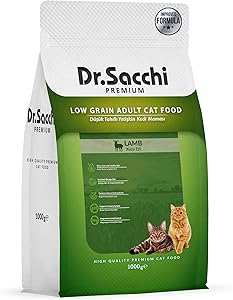 Dr.Sacchi Premium Düşük Tahıllı Kuzu Etli Yetişkin Kedi Maması 1 kg