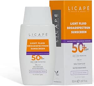 Licape Yüksek Koruma Suya Dayanıklı Tüm Cilt Tiplerine Uygun 50 Faktör Likit Güneş Kremi 50 ml