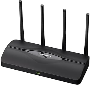 Mercusys MR27BE; BE3600 Mbps, Fiber Destekli, 2× 2.5 Gbps WAN&LAN Port + 2× Gbps Port, Easy Mesh Uyumlu, Dual-Band Wi-Fi 7 Router
