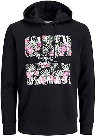 JACK %26 JONES, JJCHILL SHAPE SWEAT HOOD, Sweatshirt, Erkek, Siyah, M