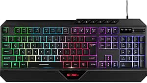 Claw’s Nexus K1 RGB Full Membran 104 Tuşlu Ekstra Multimedya/Rollover Ses Kontrol Mekanizmalı & Claw’s Reflex Örgü Kablolu Gaming Klavye (11 Farklı RGB Efektli)