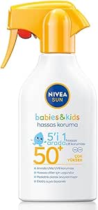 NIVEA Bebek ve Çocuklar İçin Güneş Spreyi 270 ml, SPF50, Hassas Güneş Koruması