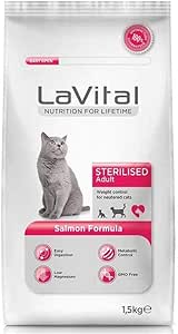 Lavital Somonlu Kısırlaştırılmış Kedi Maması 1,5kg