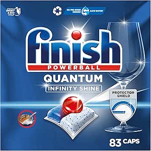Finish Quantum Infinity Shine 83 Kapsül Bulaşık Makinesi Deterjanı Tableti (1 x 83 Kapsül)