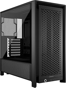 CORSAIR Frame 4000D Modüler Orta Kule ATX PC Kasası – Yüksek Hava Akışı, InfiniRail™ Fan Montaj Sistemi, Çift 360mm Radyatör Desteği, ASUS BTF, MSI Project Zero, Gigabyte Proje Stealth – Siyah