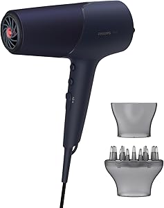 Philips Saç Kurutma Makinesi, ThermoShield Isı Koruması, 4 Kat İyonik Bakım, 110 km/s Hava Akışı,%20 Daha Hızlı Kurutma, 3 Isı ve 2 Hız Ayarı, Soğuk Hava Üfleme, 2300W Güçlü Performans, BHD510/10