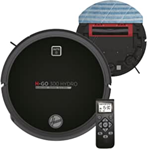 Hoover H-GO 300 HYDRO 2si1 Arada Akıllı Robot Süpürge, Süpürme ve Paspaslama, 350 ml Hazne, 120 dk Pil Ömrü, 18 V Siyah