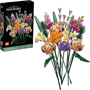 LEGO Icons Çiçek Buketi, Yapay Çiçekler, Yetişkinler İçin Yapım Seti, Dekoratif Ev Aksesuarları, Kadınlar ve Erkekler İçin Hediye Önerisi, Eşe Hediye Önerisi, Botanik Koleksiyonu 10280