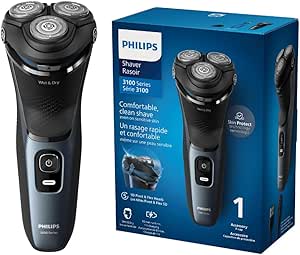 Philips 3000 Serisi Tıraş Makinesi, Islak ve Kuru Kullanım, 5D Esnek Başlık, PowerCut Bıçaklar, Hassas Ciltler İçin, S3144/00