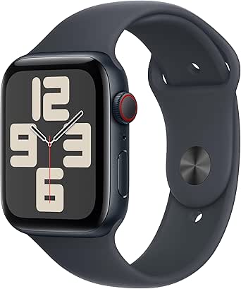 Apple Watch SE (2. nesil) GPS + Cellular 40 mm Gece Yarısı Kasa Akıllı Saat ve Gece Yarısı Spor Kordon – M/L. Fitness ve Uyku Takibi, Trafik Kazası Algılama, Kalp Atış Hızı Takibi, Retina Ekran