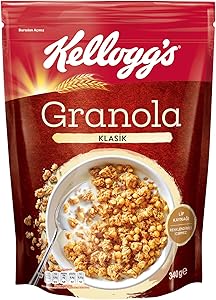 Kellogg’s Granola Klasik 340 gr,%56 Yulaf içerir,Lif Kaynağı,Antioksidan içerir,Tahıl Gevreği,Kahvaltılık Müsli,Atıştırmalık