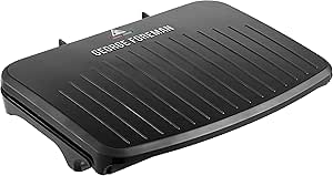 George Foreman Büyük Boy Fit Izgara – Geliştirilmiş Yapışmaz Kaplama ve Hızlı Isınma Özellikli Çok Yönlü Tost Makinesi, Siyah 25820-56