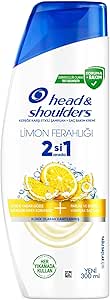 Head & Shoulders Limon Ferahlığı 2’si 1 Arada Yağlı Saçlar için Kepeğe Karşı Etkili Şampuan 300ml