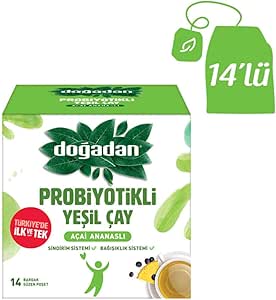 Dogadan Probiyotikli Yeşil Çay Açai Ananas 14Lü