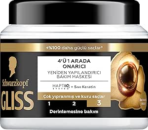 Gliss Ultimate Repair Saç Bakım Maskesi 400ml, Çok Yıpranmış ve Kuru Saçlar