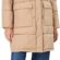 Pocket and Zipper Detail Hooded Long Puffer Coat