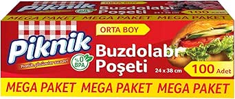 Piknik Gıda Ambalaj Buzdolabı Poşeti Orta-Mega 100’lü 1536