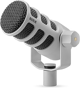 RØDE Podmic, Profesyonel Dinamik Podcast Mikrofon, Beyaz
