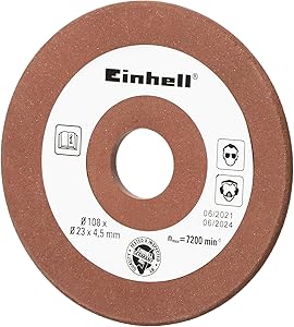 Einhell Orijinal Yedek Zımpara Diski (Bg-Cs 85 E Testere Zinciri Bileme Cihazı İçin Uygun), 108 X 4,5 X 23 Mm)