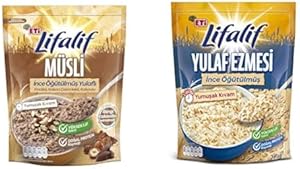 Eti Lifalif İnce Öğütülmüş Yulaflı Fındıklı, Kakao Çekirdekli, Kakaolu Müsli 250 g ve Eti Lifalif İnce Öğütülmüş Yulaf Ezmesi 350 g