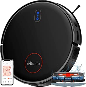 Ultenic D6s Robot Vacuum Cleaner, Vibration Mopping, 3000Pa Strong Suction, Super Slim, APP Control, Ideal for Pet Hair, Hard Floors and Carpets