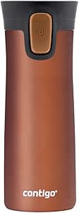 Contigo Üniseks Pinnacle Snapseal Termo Paslanmaz çelik yalıtımlı kupa,Kahverengi,420 ml