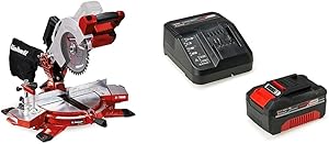 Einhell TE-MS 18/210 Li – Solo, Akülü Gönye Kesme ve Einhell 18V 4,0 Ah PXC Starter Kit (Başlangıç Seti)