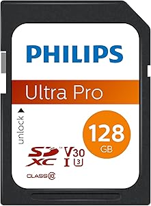 Philips Ultra Pro 128GB SDXC UHS-I U3 V30 Class10 Hafıza Kartı