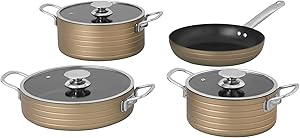 Pierre Cardin Granit Diamond Graniks Tencere Seti Gold 7 Parça