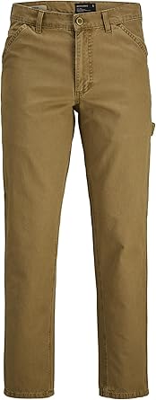 JACK %26 JONES PANTS STUDIO Erkek JPSTKANE JJWASHED CARPENTER DEK LN Pantolon, Sütlü Kahve, 31/32