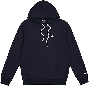 Champion Bisiklet Yaka C-logo Kapüşonlu Sweatshirt, Erkek, Lacivert, XXL