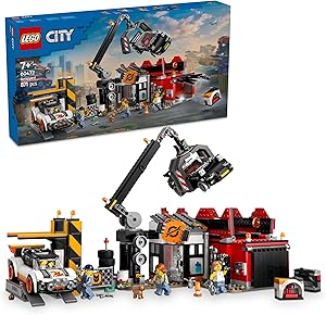 LEGO City Hurdalık ve Arabalar 60472-7 Yaş ve Üzeri Çocuklar için Yaratıcı Oyuncak Yapım Seti, Doğum Günü Hediyesi (871 Parça)