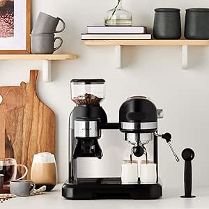 Karaca Coffeemaid Kahve Öğütücülü, Süt Köpürtücülü, 19 Bar Basınçlı Espresso, Latte, Cappuccino, Americano Makinesi, 1.4L