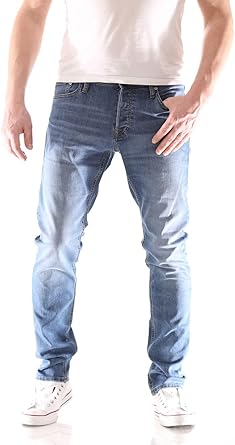 JACK %26 JONES Erkek JJIGLENN JJORIGINAL AM 815 NOOS Jean Blue Denim 31/34