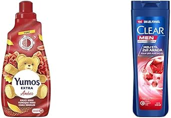 Yumoş Extra Konsantre Çamaşır Yumuşatıcısı Amber 1440 ml(2) Clear Men Kepeğe Karşı Etkili Şampuan Hızlı Stil 2’si 1 Arada Kolay Şekil Alan Saçlar 350 ml Mavi(1)