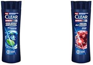 Clear Men Kepeğe Karşı Etkili Şampuan Cool Sport Menthol 350 ml ve Clear Men Kepeğe Karşı Etkili Şampuan Hızlı Stil 2’si 1 Arada Kolay Şekil Alan Saçlar 350 ml Mavi