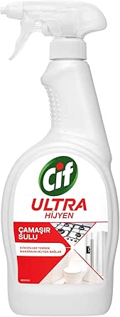 Cif Ultra Hijyen Sprey Yüzey Temizleyici Çamaşır Sulu Katkılı Leke Çıkarıcı Yağ Çözücü 750 ml