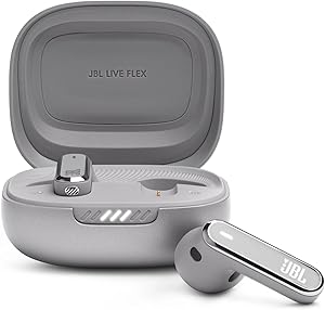 JBL Live Flex, Kablosuz Kulakiçi Kulaklık, Gümüş