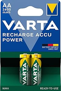 VARTA Recharge Accu Power 2AA 2600 mAh, yeşil/gri