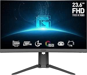 MSI 23.6″ G24C6P E2 Gaming Monitör, Kavisli, FHD, 16:9 1500R, VA, 180Hz 1ms Adaptive-Sync
