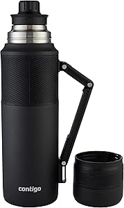 Contigo Thermal Bardaklı Çelik Termos 1.2L Siyah